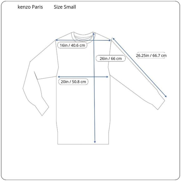 KENZO PARIS Sweatshirt Unisex Sz S Gears Face Blue W/ Silver Metalic Shimmer NEW - Picture 3 of 7
